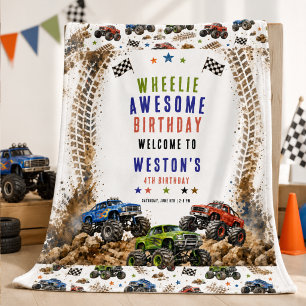 Lona Camión monstruo Wheelie Awesome para niño de 4 año