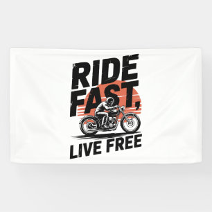 Lona Camisas Bicyclist Fast Live Free