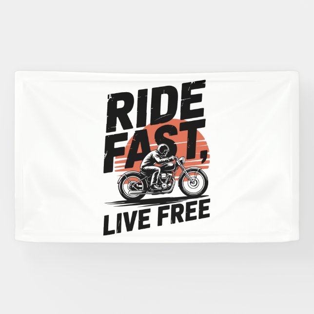 Lona Camisas Bicyclist Fast Live Free (Horizontal)