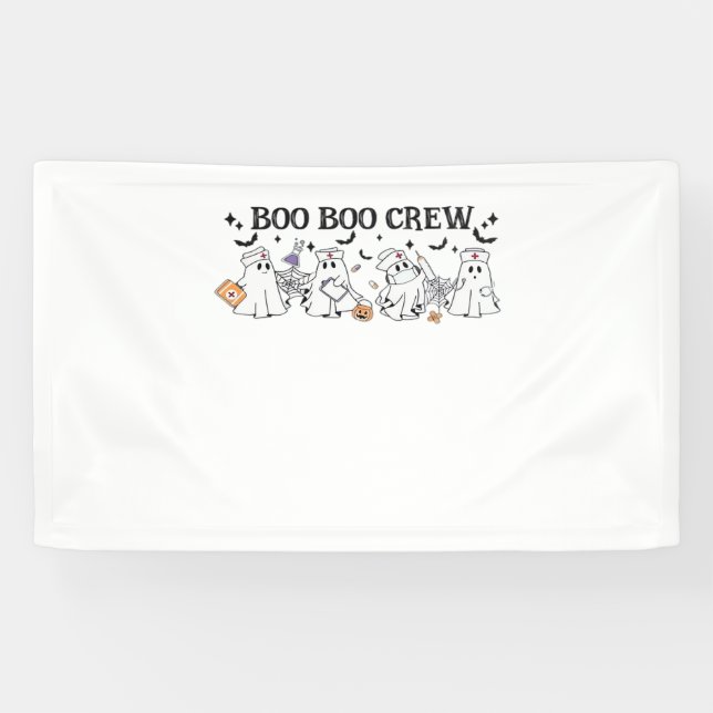 Lona camiseta clásica de boo Boo Crew Halloween (Horizontal)