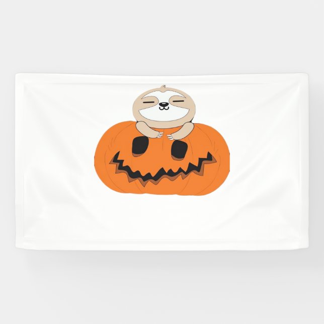 Lona Camiseta clásica de calabaza de Halloween (Horizontal)