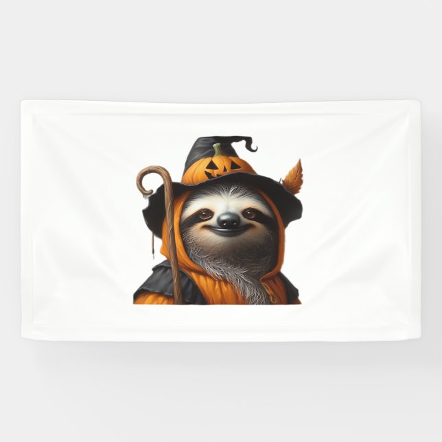 Lona Camiseta clásica Sloth Halloween (Horizontal)