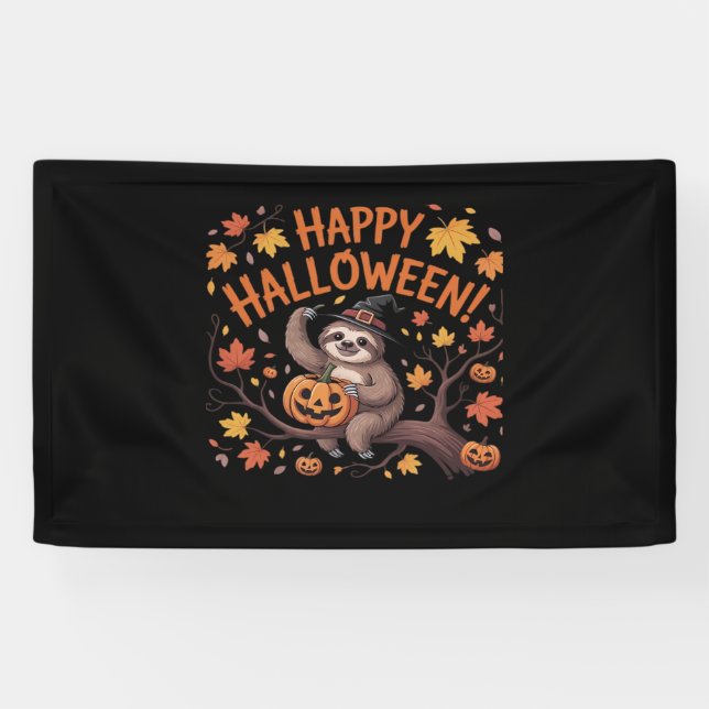 Lona Camiseta clásica Sloth Halloween Day (Horizontal)
