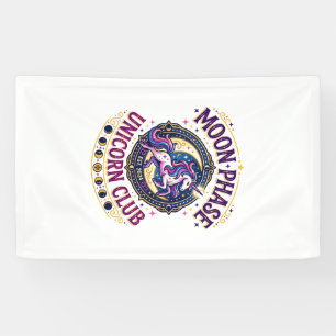 Lona Camiseta Comercial Unicornio Fase Lunar Unicornio