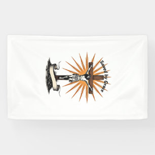 Lona Camiseta cristiana de grabado vintage de fe de cru