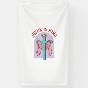 Lona Camiseta cristiana vintage corona cruz Jesús es re