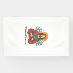 Lona Camiseta cristiana vintage de Jesús elegida y redi