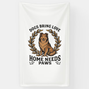 Lona Camiseta de amor de perro grabado vintage diseño d