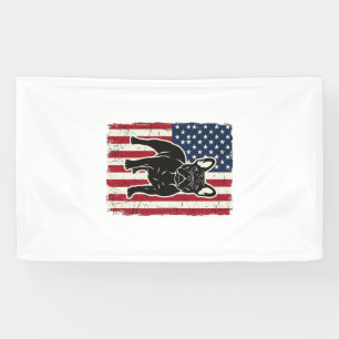 Lona Camiseta de bandera de bulldog francés patriótico 