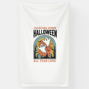 Lona Camiseta de Cuenta Regresiva de Halloween Gráfico 
