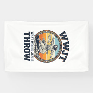 Lona Camiseta de disco vintage WWJT ¿Qué lanzaría Jesús