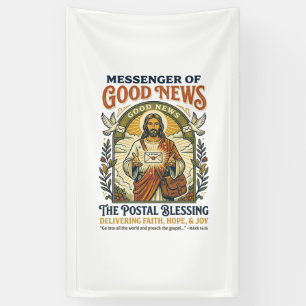 Lona Camiseta de entrega de trabajador postal de Jesús