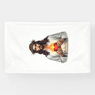 Lona Camiseta de fe con grabado vintage de Jesús del Sa