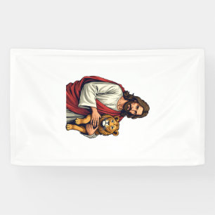 Lona Camiseta De Fe Grabada León Y Cordero Jesús 2