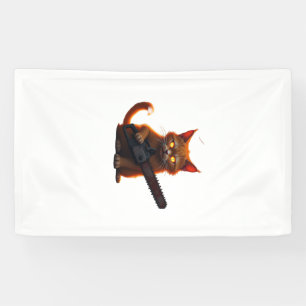 Lona camiseta de gato con motosierra Classic T-Shirt