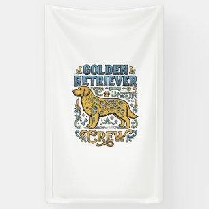 Lona Camiseta de Golden Retriever con arte vintage de a