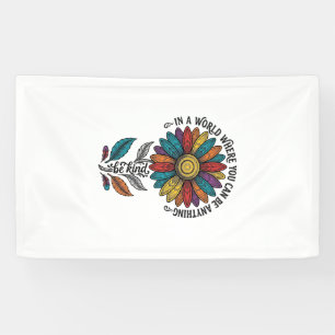 Lona Camiseta de grabado vintage de flor de arcoíris am