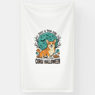 Lona Camiseta de Halloween de Corgi para niñas amantes