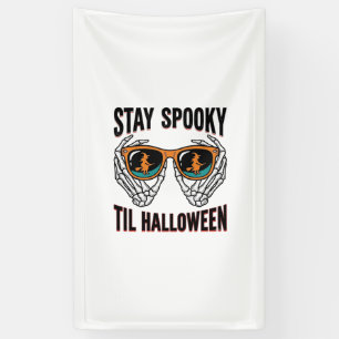 Lona Camiseta de Halloween de esqueleto con gafas de br