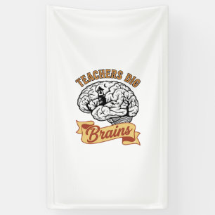 Lona Camiseta de Halloween para maestros Pun de cerebro