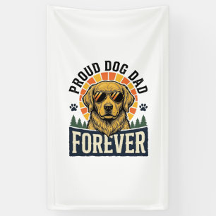Lona Camiseta de Papá Perro Diseño Retro de Golden Retr