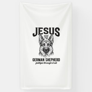 Lona Camiseta de pastor alemán de fe para el amor de lo