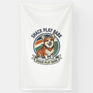 Lona Camiseta de perro Corgi divertida grabación vintag