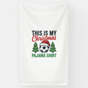 Lona Camiseta de pijama de Navidad de fútbol