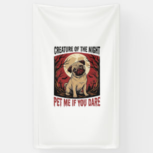 Lona Camiseta de Pug de Halloween con Cementerio Espelu