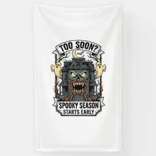 Lona Camiseta de temporada espeluznante grabado vintage