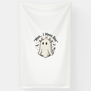 Lona Camiseta de vaca fantasma linda Halloween Moo quie