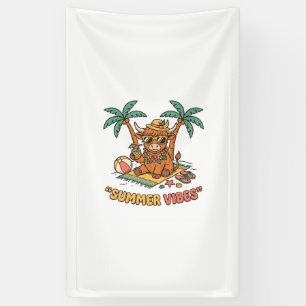Lona Camiseta de vacaciones en la playa con vibraciones