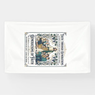 Lona Camiseta del Árbol Genealógico de Jesús Diseño Bas