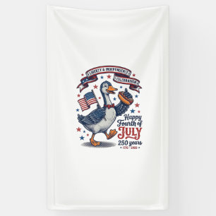 Lona Camiseta Diseño de Ganso del Cuatro de Julio Vinta