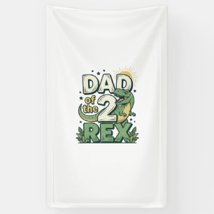 Lona Camiseta diseño padre de los 2 Rex Dinosaurio Padr