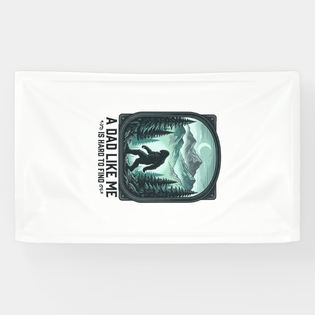 Lona Camiseta divertida de padre Bigfoot con grabado vi (Horizontal)