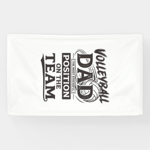 Lona Camiseta divertida de papá de voleibol vintage pos