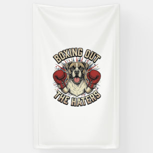 Lona Camiseta divertida de perro boxeador boxeando a lo