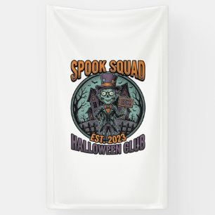 Lona Camiseta divertida de zombie de Halloween Spook Sq