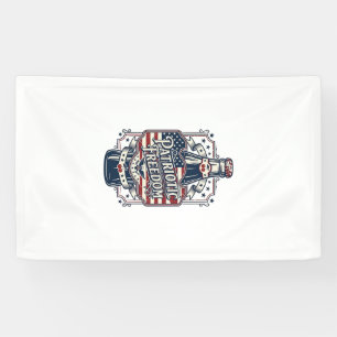 Lona Camiseta gráfica retro de soda de cereza patriótic