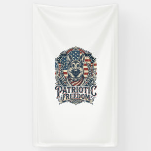 Lona Camiseta gráfica vectorial de pastor alemán patrió