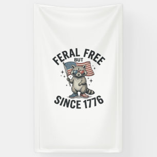 Lona Camiseta Patriótica de Mapache Salvaje pero Libre