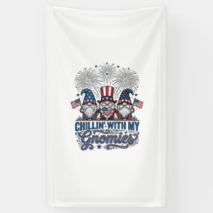 Lona Camiseta Patriótica Gnomo Relajándose Con Mis Gnom