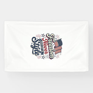 Lona Camiseta Patriótica Libertad Nunca Pasa De Moda De