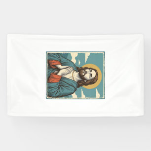 Lona Camiseta religiosa vintage de Salvador orando Dise