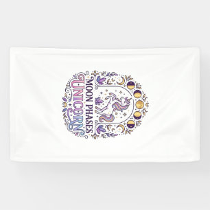 Lona Camiseta Unicornio Fases Lunares Unicornio Fondo B