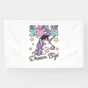 Lona Camiseta Unicornio Mágico Graduación Kinder Niña