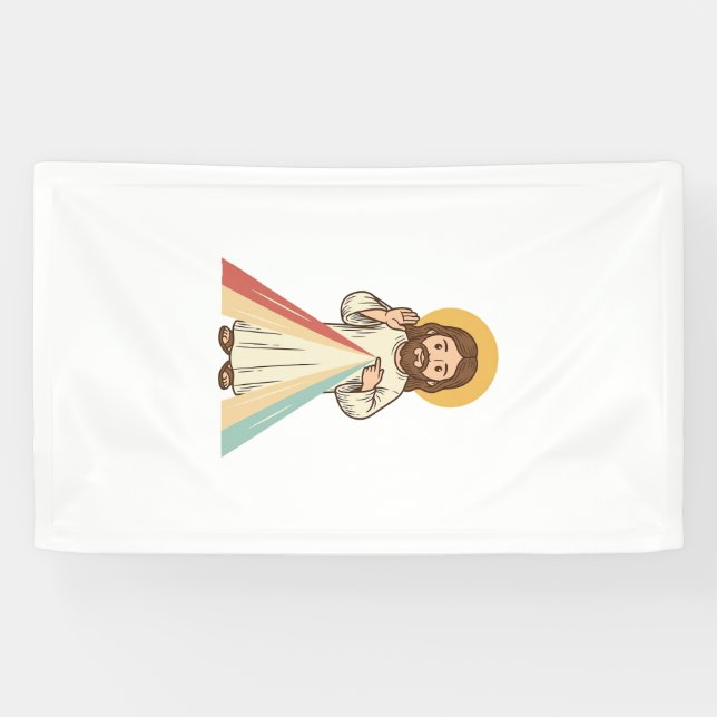 Lona Camiseta vectorial de bendición religiosa vintage  (Horizontal)