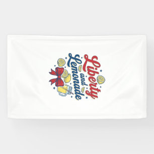 Lona Camiseta Vectorial Patriótica de Limonada y Libert