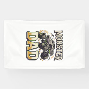 Lona Camiseta vectorial vintage de camión monstruo papá
